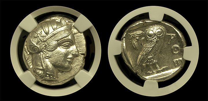 Silver Owl Tetradrachm | Mint State Star | Both Sides Silver Owl Tetradrachm | Mint State Star | Both Sides