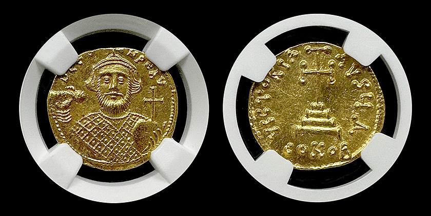Byzantine | Leontius | Gold Solidus | Choice Mint State 5x4 | Both Sides Byzantine | Leontius | Gold Solidus | Choice Mint State 5x4 | Both Sides