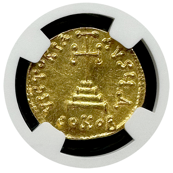 Byzantine | Leontius | Gold Solidus | Choice Mint State 5x4 | Reverse Byzantine | Leontius | Gold Solidus | Choice Mint State 5x4 | Reverse