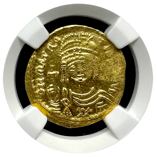 Maur. Tiberius | Gold Solidus | Mint State 3x4 | Obverse Maur. Tiberius | Gold Solidus | Mint State 3x4 | Obverse