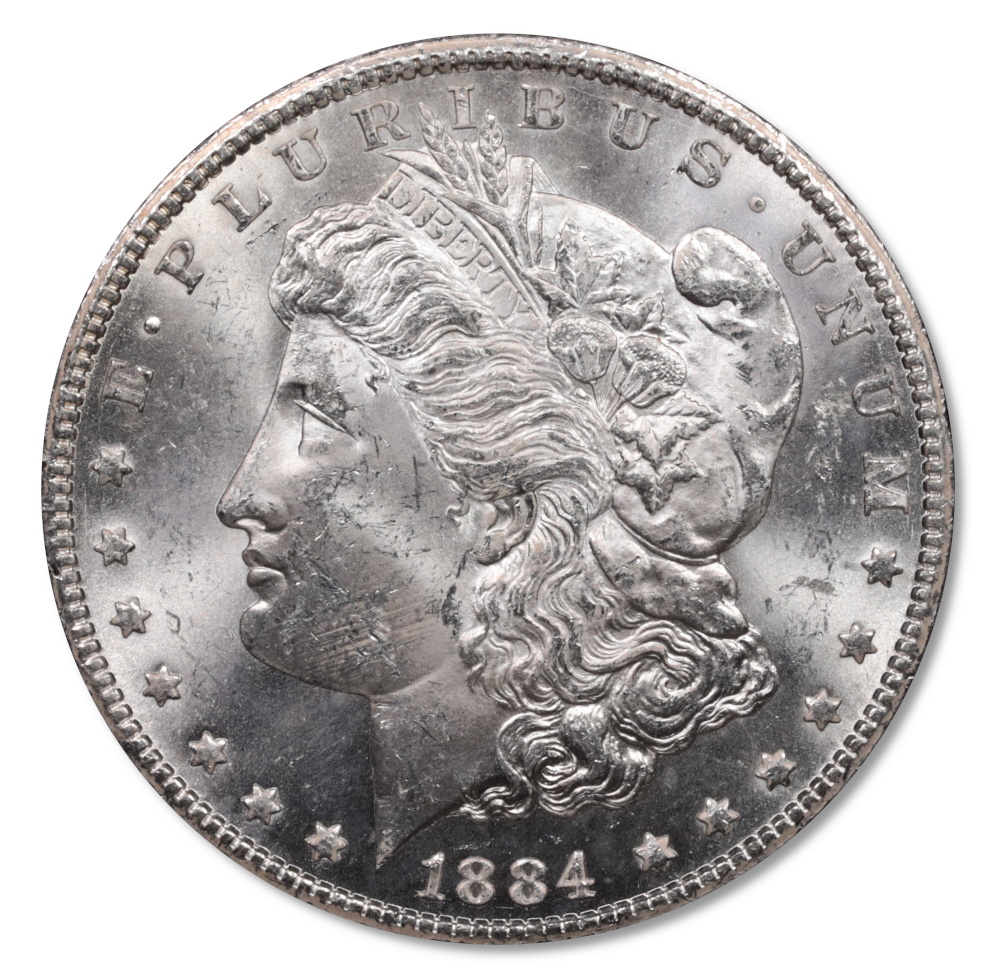 CC Morgan Dollars Brilliant Uncirculated Obverse Close Up Sample