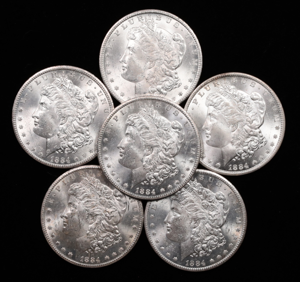 CC Morgan Dollars Brilliant Uncirculated Obverse Collage