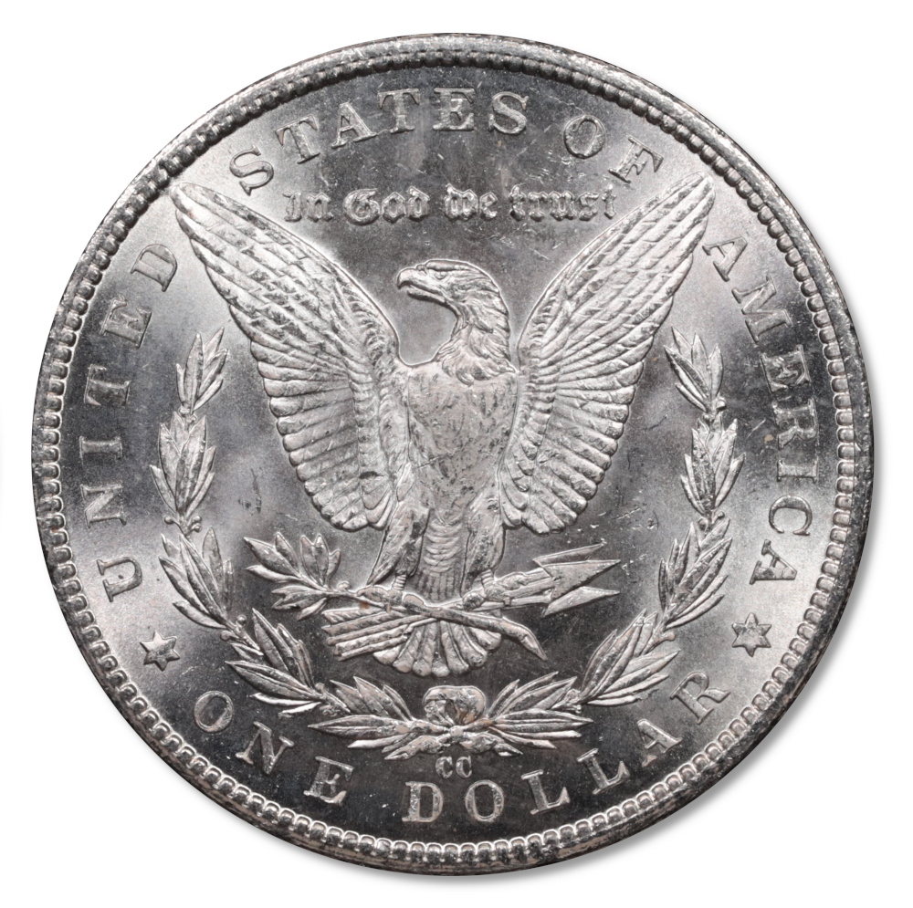 CC Morgan Dollars Brilliant Uncirculated Reverse Close Up Sample