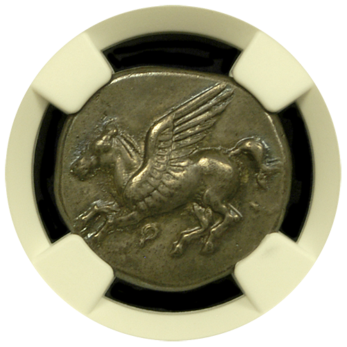 Corinth Silver Stater feat. Pegasus AU 5x5 - Obverse
