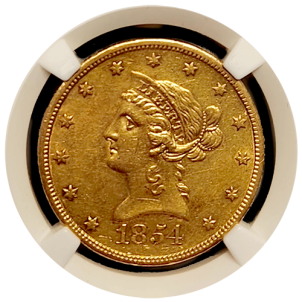 1854-S | $10 Libery | US gold Coins | Austin Coins