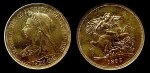 1893 G.Britain | 5SOV | Sovereign gold coin | Austin Coins