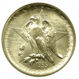 1935 Texas Commemorative Half Dollar NGC MS 66 CAC