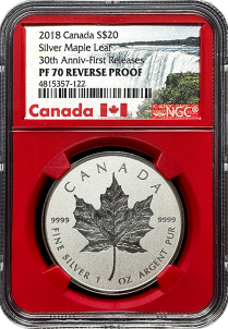 2018 Canadian Silver Maple | 30th Anniversary | Austin Coins