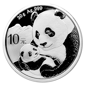 .999 FINE SILVER 2018 CHINA PANDA 30 GRAM SILVER BULLION COIN BU 