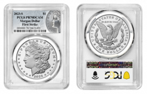 2023年　メイプル銀貨 PCGS FIRSTSTRIKE認定 2023 Silver Eagle PCGS MS70 First Strike 1 of 2023 (Gold and