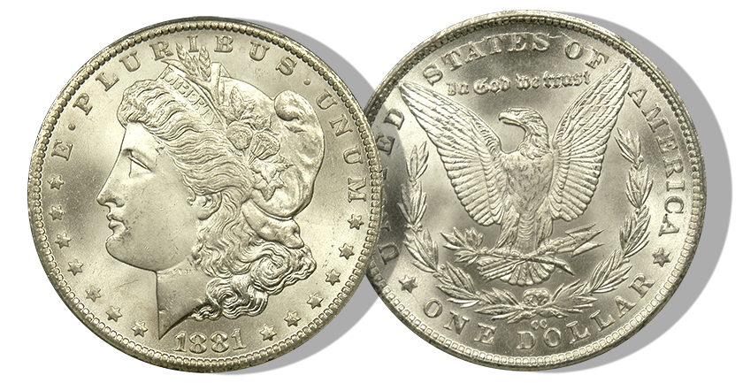 1885 O PCGS & CAC Certified MS66 + Silver Morgan, Gem MS 66