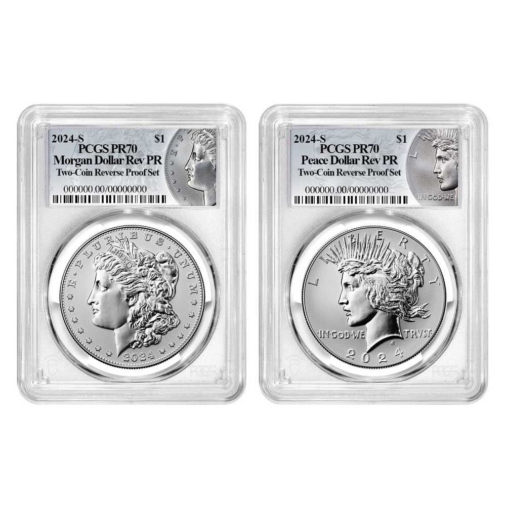 2024-S Morgan & Peace Silver Dollar Two-Coin Set PCGS