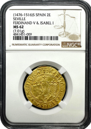 NGC-MS62 中国上海フランス租界 5セントバストークン(1939-43年) NGC