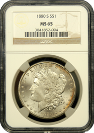 カズPCGS 5枚　MS65 1880-s-s1-morgan-ms65-holder.png