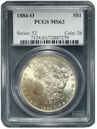コレクション 1884-O Morgan Dollar PCGS MS63 1884-O Morgan Silver Dollar PCGS/NGC MS63 | GovMint.com