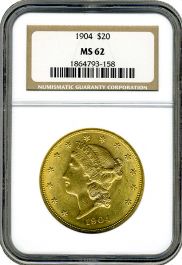 マリーゴールドガードルLL76 1882 5 Dollar Gold Liberty NGC MS62 w/Motto | GovMint.com
