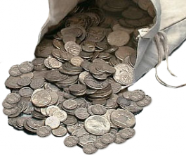 Coinage Money Clean Zinc Pennies 49 LBS U.S 3 Bags=$90 Face Value Real U.S 