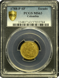 1788 | Colombia Escudo | MS 63 | In Holder