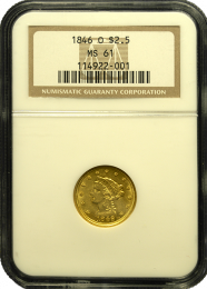 1846-O $2.5 Liberty | In Holder