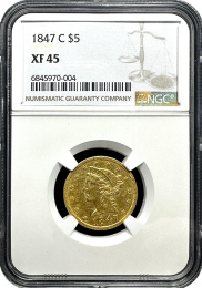 1847-C | $5 Liberty Gold | NGC | XF45 | In Holder
