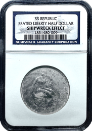 1860 | S.S. Republic | Seated Liberty | Half Dollars  | In Holder