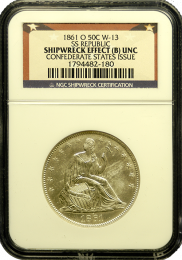 SS Republic Half Dollar | 1861 | In Holder