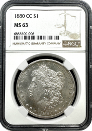 1880-CC Morgan Silver Dollar | NGC | In Holder