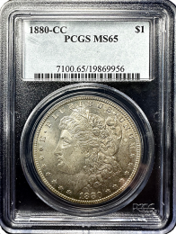 1880 | CC Morgan Silver Dollar | PCGS MS-65  | In Holder