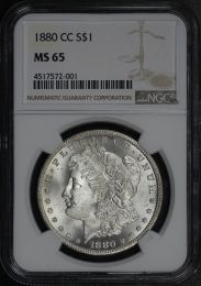 1882 CC Morgan Dollar MS 65 Proof - Case