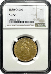 1880-O | $10 Liberty Gold | NGC | AU53 | In Holder