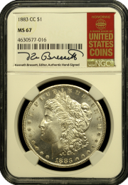 1883-CC Morgan Silver Dollar | NGC | MS-67 Quality | In Holder