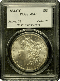 1884-CC | Morgan Silver Dollar | MS-65 Quality | In Holder