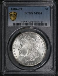 1884 CC Morgan Dollar PCGS MS 64