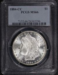 1884 | CC Morgan Silver Dollar |  PCGS MS-66 | In Holder