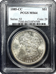 1885 CC Morgan Silver Dollar | NGC | MS64 | In Holder