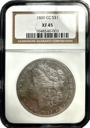 1889 CC Morgan Silver Dollar | NGC | XF45 | In Holder