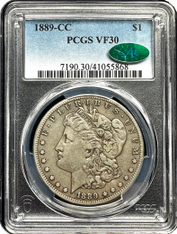 1889 | Carson City | Morgan Silver Dollar | PCGS | VF-30 | In Holder