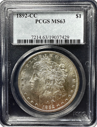 1892 | CC Morgan | PCGS | MS-63 | In Holder