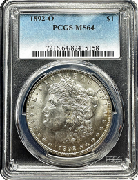 1892-O | Morgan Silver Dollar |  PCGS MS-64 | In Holder