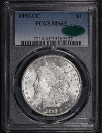 1892 | CC Morgan Silver Dollar | PCGS MS-63 | In Holder