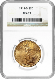 Better Date | 1914-D | St. Gaudens | PCGS | MS63 | In Holder