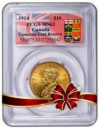 1913/1914 | $10 Gold Canadian | MS 63 | Obverse In Holder