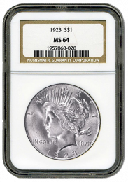 Peace Silver Dollars NGC/PCGS MS-64
