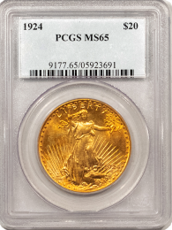 $20 St. Gaudens | MS-65 Quality | In Holder