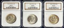1936 Texas 50 Cent | 3 Coin Set | NGC MS 66 | Obverse