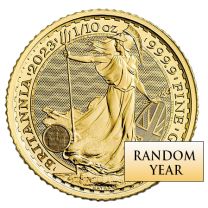 1/10-oz |Back-Date Gold British Britannia | REV