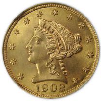 $2 1/2 Liberty Gold Coin - About Uncirculated Condition