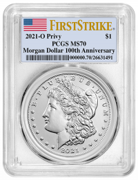 2021-O Privy Morgan Silver Dollar PCGS MS-70 First Strike - Obverse