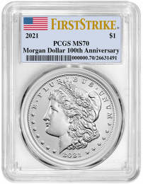 2021(Philly) Morgan Silver Dollar PCGS MS-70 First Strike - Obverse
