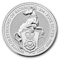 2020 Great Britain 2 oz Silver Queen's Beasts White Lion